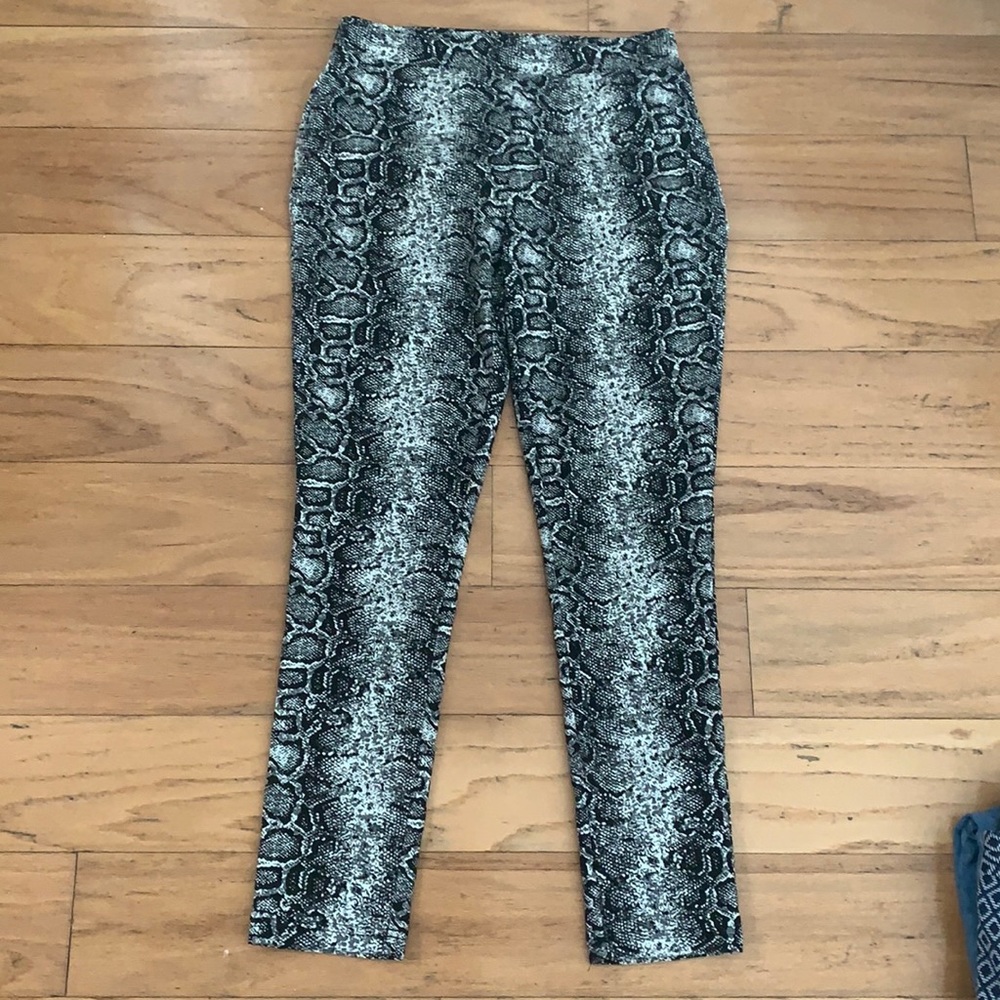 Calvin Klein Snakeskin Print Pants size 10